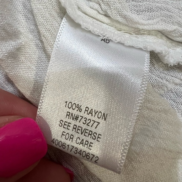 Candies White Lace Up Tank Top Size M - Picture 2 of 5